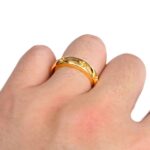 22K Gold CH Plus Band Ring