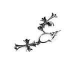 Tiny Cross Hoop Earring