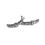 Double Floral Cross Hoop Earring