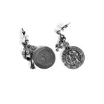 Cross Angel Medallion Earring