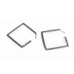 CH Plus Square Hoop Earrings