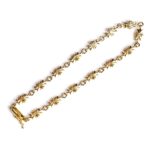 22K Gold Tiny E CH Plus Bracelet