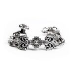 Filigree Square Cross Clip Bracelet