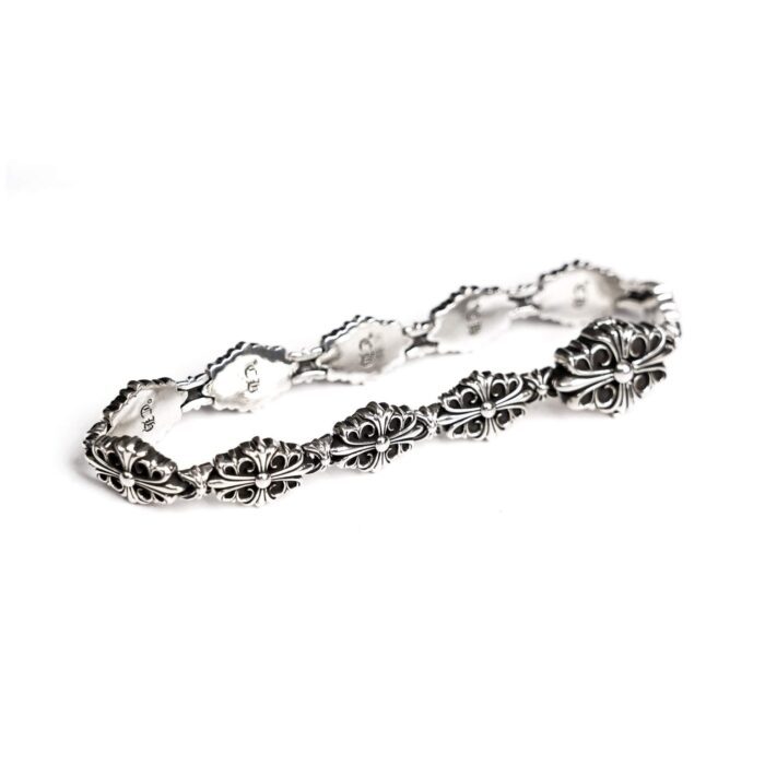 Babyfat Cross Fleur Pattern Bracelet