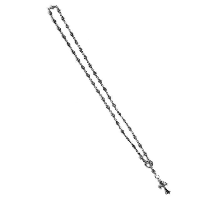 CH Cross and Babyfat Charm With Tiny E CH Plus Chalk Chain