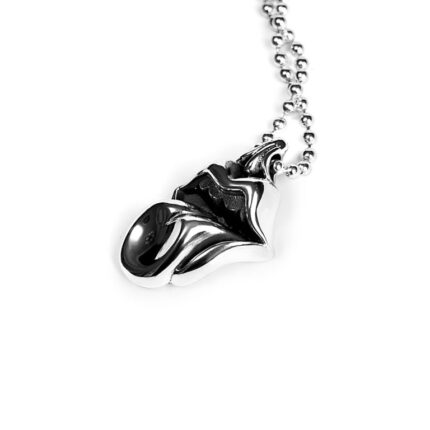 Rolling Stones Tongue & Lip Pendant With Diamond
